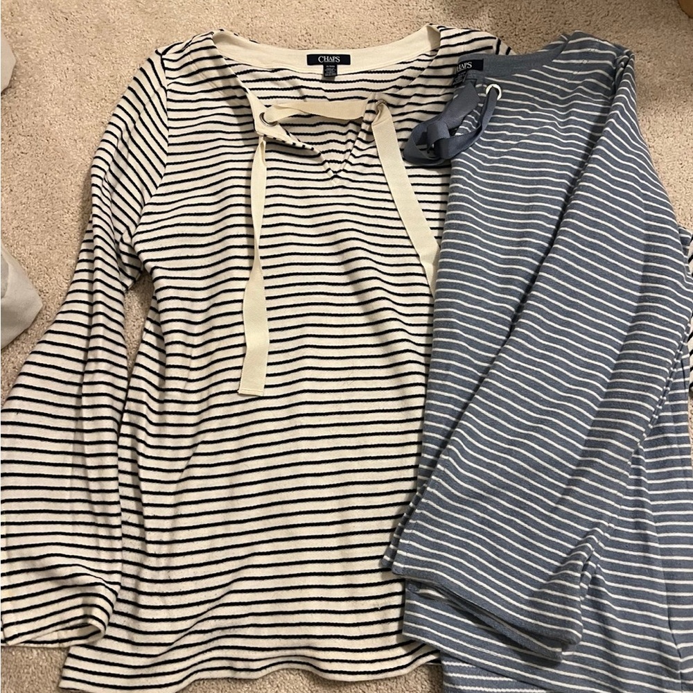 Chaps Tie Neck Sweater Set XL